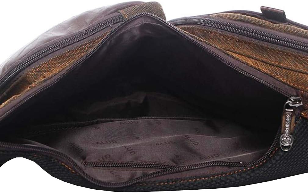 Hebetag Leather Sling Bag Crossbody Backpack for Men Women Travel Outdoor Camping