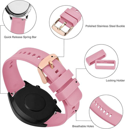 BISONSTRAP Watch Strap 18mm 19mm 20mm 21mm 22mm, Quick Release Silicone Watch Bands for Men Women