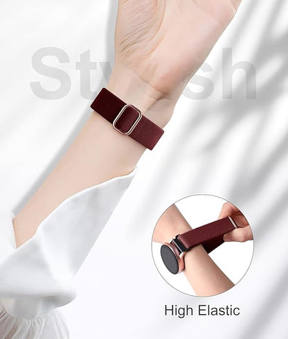Lerobo Elastic Bands Compatible with Samsung Galaxy Watch 8 7 6 5 4 40mm 44mm/Galaxy Watch 8 Classic 6 4 Classic 43mm 47mm 42mm 46mm/5 Pro Band 45mm/Active 2,3 Pack 20mm Adjustable Nylon Sport Band