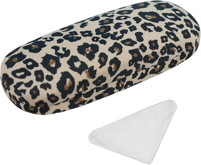 PERFECTSIGHT Hard Shell Eyeglasses Case, PU Leather Protective Glasses Case, Cute Eyeglass Case for Women Men Girls