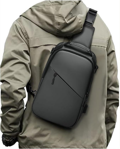 Messenger bag for Men,Small Sling Crossbody Backpack Shoulder Bag for Men Women,canvas Strap Backpack Sling Bag