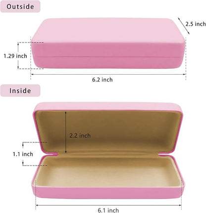 HSYMQ 3PCS Glasses Case, Eyeglasses Case Hard Shell, Reading Hard Glasses Cases for Women Men