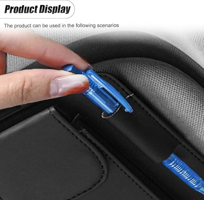 ZIMISI Leather Car Visor Organizer, Sun Visor Storage Bag, Car Tissue Holder, Multi-Pocket Document Holder, Vehicle Travel Accessories for Pen, License, Cards, Sunglasses, Tissues (Black)