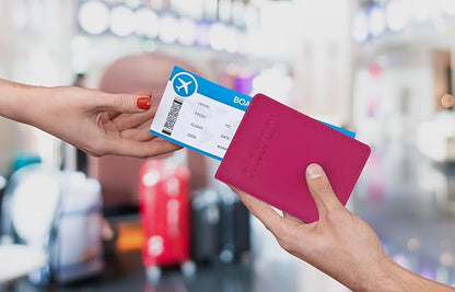 Bright Pink Genuine Leather RFID Passport Cover