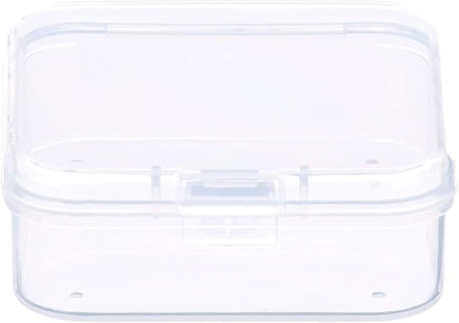SATINIOR 12 Pack Clear Plastic Beads Storage Containers Box with Hinged Lid for Beads and More (2.12 x 2.12 x 0.79 Inch)
