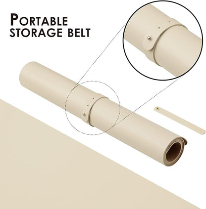 Cork Desk Mat - Dual-Sided Desk Pad for Office and Home - Desk Organization and Accessories - Ideal for Large Mouse Pad and Desk Mats on Top of Desks(Beige,27.6"x 13.8")