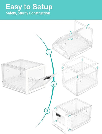 Large Medicine Lock Box for Safe Medication, Lockable Storage Box for Fridge/Snacks Food, Phone Lock Boxes with Combination Code for Home/Dorms/Office Storage Lockers