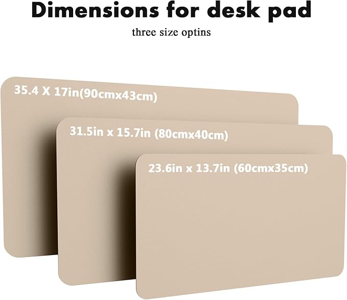 YSAGi Double-Sided Desk Pad, 23.6"x13.7" Leather Desk Mat, Eco Cork Desk Pad Protector, Large Mouse Pad for Desk, Waterproof Desk Blotter Pad, Desk Writing Pad for Office Work/Home(Beige/Cork)