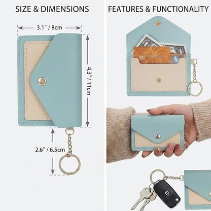 BIHRTC Silicone Key Ring Bracelets Wristlet Keychain Wallet with Net Chapstick Holder for Women
