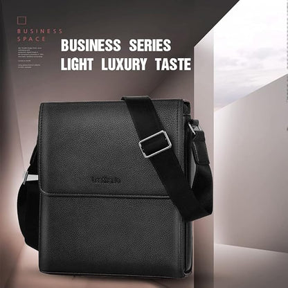 Leathario Men's Crossbody Bag,Vegan Leather Shoulder Messenger Purse Sling Satchel For Work Business Travel