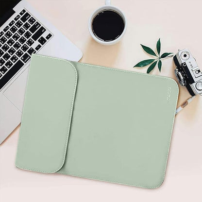 MOSISO Laptop Case 13.3 inch, 13-13.3 inch Laptop Sleeve Compatible with MacBook Neo 13 A18 Pro A3404 /Air 13/Pro 13/Pro 14 M5 M4 M3 M2 M1, Faux Suede Leather Case with Small Bag, Mint Green