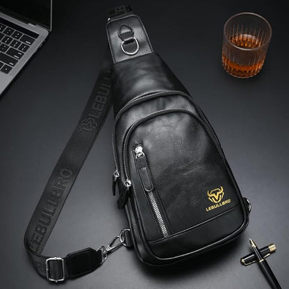 Crossbody Bags for Men Leather Sling Bags Mens Chest Bag Backpack Travel Hiking Fishing Outdoor Sports