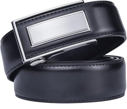 Men’s Belt Beltox Ratchet Dress Leather Buckle Belt Black Brown Blue 1 3/8” Gift Box