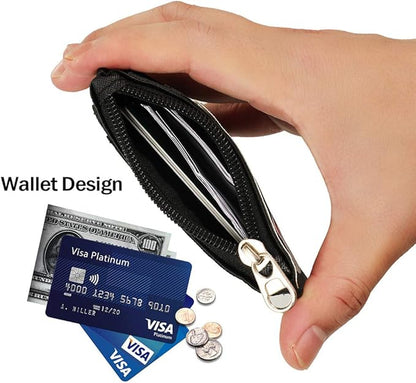 【2025 Latest】 Cute Badge Holder Retractable Lanyard Reel Clip with Heavy Duty Carabiner, 1 Clear ID Window, and 4 Card Slots in 2 Sided for Students Teens Boys Girls Women (01 Black Bear)
