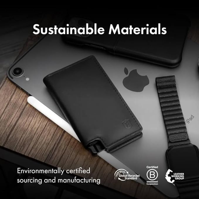 Ekster - Parliament Pop Up Minimalist Wallet for Men - Mens Wallets Leather - RFID Blocking Card Holder Wallet with Push Button and Card Ejection - Leather Wallet - Easy Access