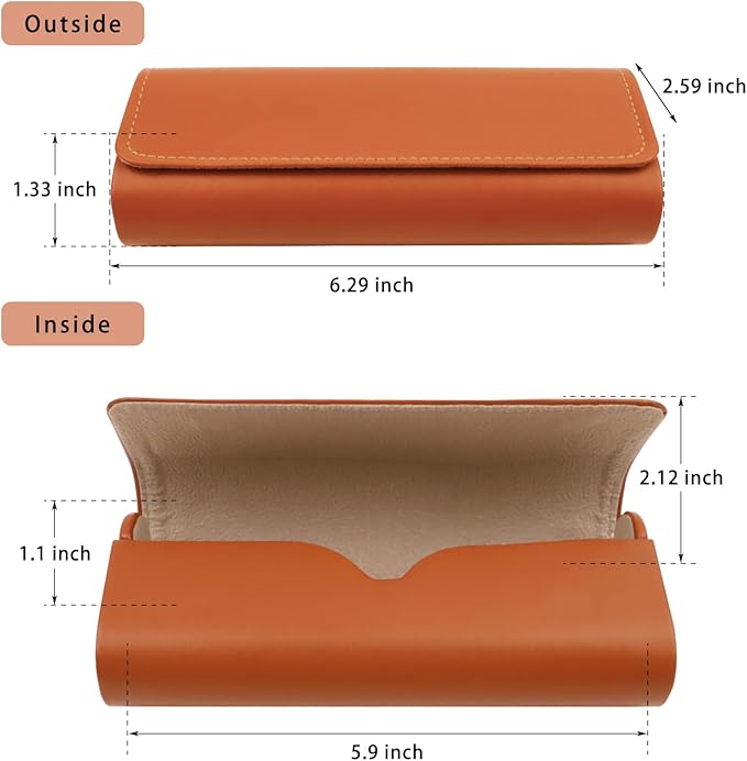 HSYMQ 3PCS Glasses Case, Eyeglasses Case Hard Shell, Reading Hard Glasses Cases for Women Men