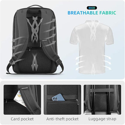 MARK RYDEN Slim Laptop Backpack for Men, High Tech Backpack with Scratch Resistant Shell and USB Charging Port, Waterproof Business Backpack Ideal for Working, Commuting, Daily (20L for 15.6" Laptop)