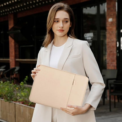 MOSISO Laptop Case 13 inch, Laptop Sleeve Compatible with MacBook Neo/Air/Pro 13 inch with A18/M5/M4/M3/M2/M1 Chip 2026-2016, Polyester Vertical Computer Sleeve Bag with Pocket, Apricot