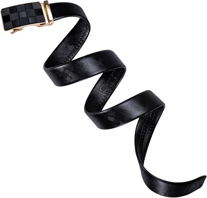 Barry.Wang Mens Belts Leather Ratchet Automatic Buckle Slide Click 1 3/8" Designer Dress Fashion Classic Casual Work Business
