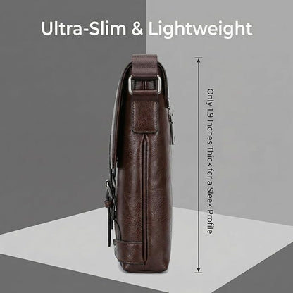 Messenger Bag for Men, 13 inch Purse Crossbody Bag, Waterproof Shoulder Bag for Office Business