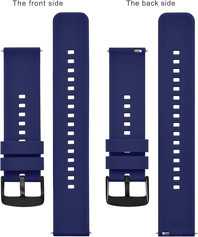 BISONSTRAP Watch Strap 18mm 19mm 20mm 21mm 22mm, Quick Release Silicone Watch Bands for Men Women