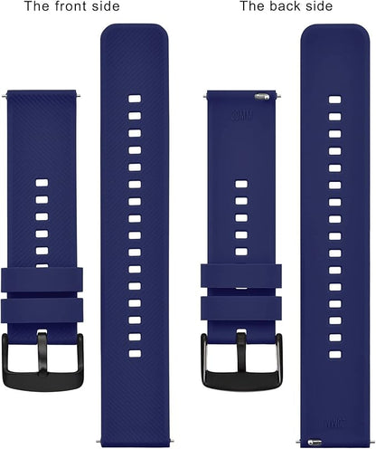 BISONSTRAP Watch Strap 18mm 19mm 20mm 21mm 22mm, Quick Release Silicone Watch Bands for Men Women