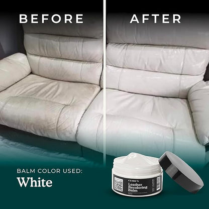 Clyde's™ Recoloring Balm | Non-Toxic Material Dye & Restorer for Furniture, Car Seats, & More | 23 Colors (White, 100ML)