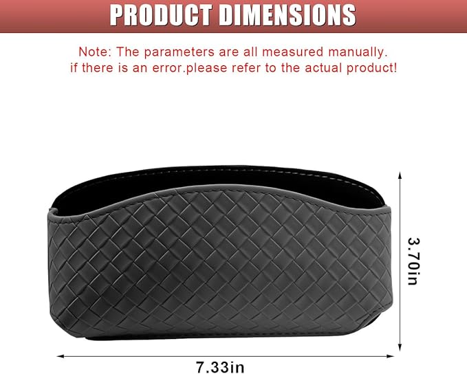 Sunglasses Holder for Car Visor, Leather Auto Glasses Storage Case, Car Sun Visor Eyeglasses Holder Protective Box, Universal Automotive Interior Accessories for Man Women (Black)