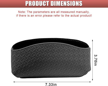 Sunglasses Holder for Car Visor, Leather Auto Glasses Storage Case, Car Sun Visor Eyeglasses Holder Protective Box, Universal Automotive Interior Accessories for Man Women (Black)