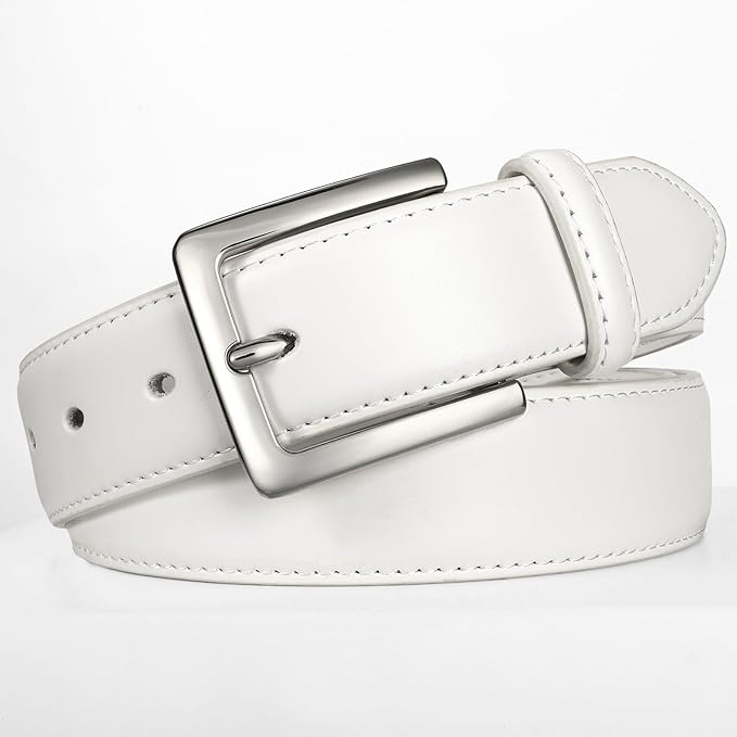 Men's Genuine Leather Dress Belt, 1 3/8" Classic Mens Jeans Pants Belt for Work Business Casual Golf