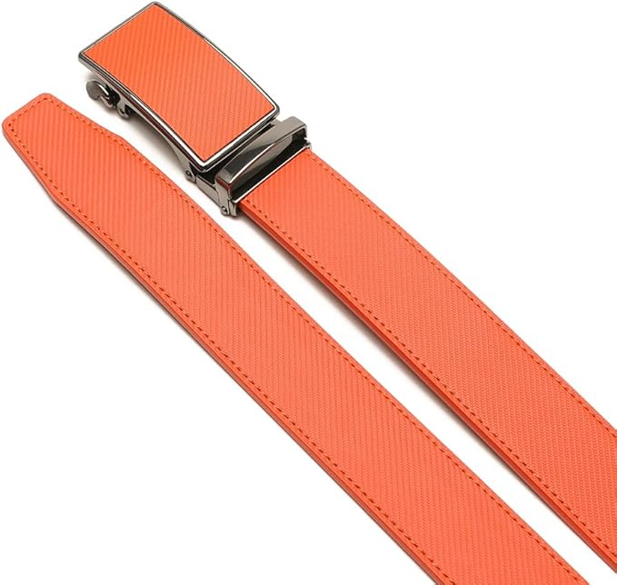 Fabio Valenti Mens Belt,Ratchet Belt Dress with 1 3/8" Genuine Leather with Easier Adjustable Buckle, Trim to Fit