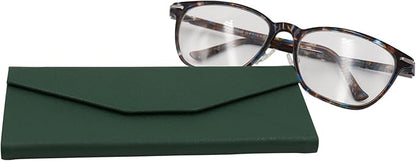 Real Sic Glasses Case for Men and Women - Magnetic Folding Hard Shell Sunglass Holder - Inspired by Solid Color