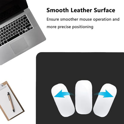 PU Leather Desk Pad Protector Gaming Mouse Pad Non Slip Desk Mat for Keyboard and Mouse Waterproof Desk Writing Pad for Office and Home Desk Accessories(Black, 35.4 * 17.7)
