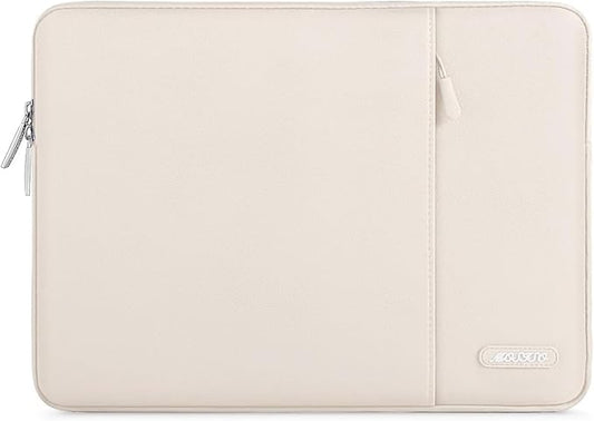 MOSISO Laptop Case 15 inch, 15 inch Laptop Sleeve Compatible with MacBook Air M5 A3448 M4 A3241 M3 A3114 M2 A2941 2026-2023, Dell XPS, Polyester Vertical Computer Sleeve Bag with Pocket, Sand