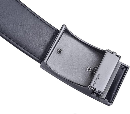 Men’s Belt Beltox Ratchet Dress Leather Buckle Belt Black Brown Blue 1 3/8” Gift Box