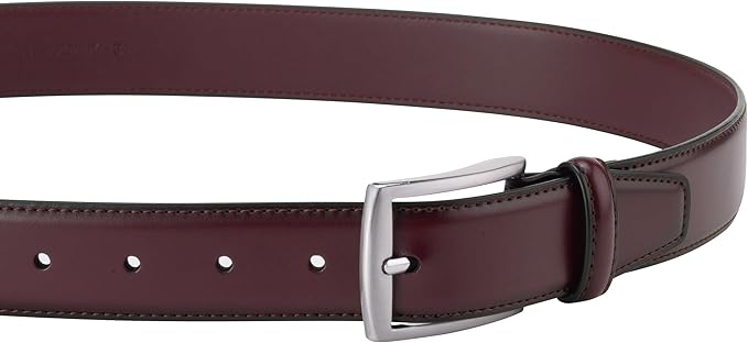 KM Legend Mens Leather Dress Belt for Work Business and Casual