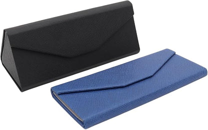 Real Sic Glasses Case for Men and Women - Magnetic Folding Hard Shell Sunglass Holder - Inspired by Solid Color