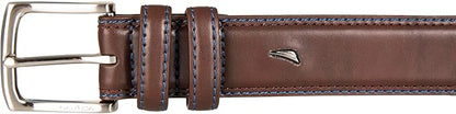 Nautica Men's Dress Leather Belt for Suits and Pants | Classic | Business | Fashion | Adjustable | Metal Buckle