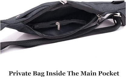 Anti-Theft Sling Bag for Women and Men, Lightweight Crossbody Bag with Hidden Pocket for Travel Hiking Casual Daily