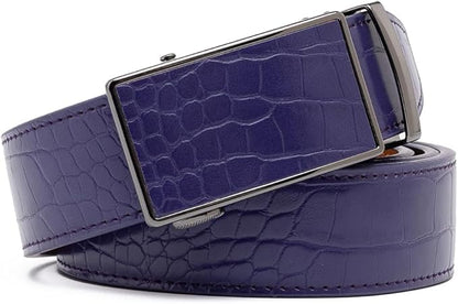 Fabio Valenti Mens Belt,Ratchet Belt Dress with 1 3/8" Genuine Leather with Easier Adjustable Buckle, Trim to Fit