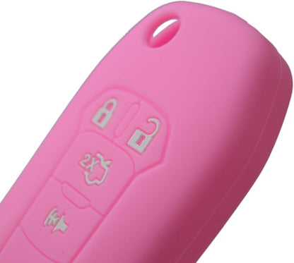 Silicone Rubber Key Fob Cover Protector for Ford Fusion Explorer (Flip Key) N5F-A08TAA 164-R7986 5924003 4 Button Remote Control