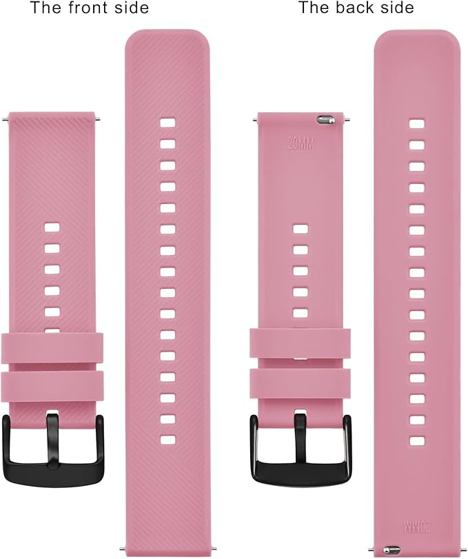 BISONSTRAP Watch Strap 18mm 19mm 20mm 21mm 22mm, Quick Release Silicone Watch Bands for Men Women