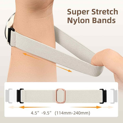 20mm Stretchy Watch Band Compatible with Garmin Vivoactive 5 6 Watch Bands,Quick Release Water-Resistant Nylon Elastic Strap for Vivoactive 3/Venu Sq/Sq 2/Sq Music, Forerunner 245/165/55/570 Women Men