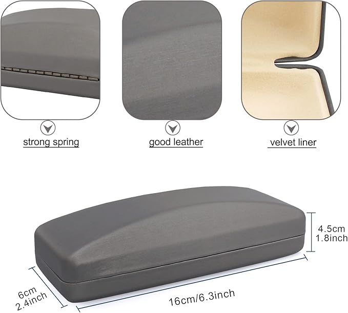 SMARTTOP Hard Shell Eyeglass Case- Glass Case With Cleaning Cloth, Glasses Case hard shell for men women