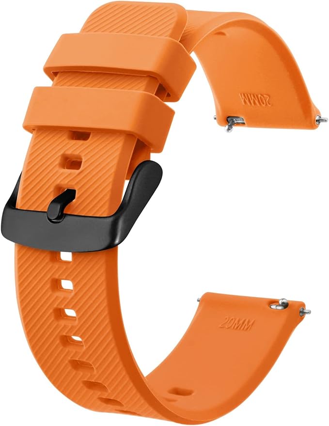 BISONSTRAP Watch Strap 18mm 19mm 20mm 21mm 22mm, Quick Release Silicone Watch Bands for Men Women