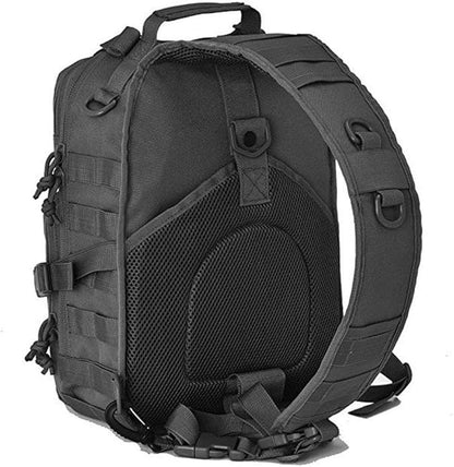 Hebetag Leather Sling Bag Crossbody Backpack for Men Women Travel Outdoor Camping