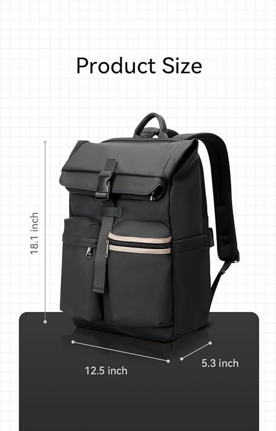 BOPai Laptop Backpack for Work Fits Up to 17 Inch Notebook Back Shock AbsorberTravel School Waterproof Laptop Backpack