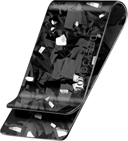 MONOCARBON Carbon-Fiber-Money-Clip-for-Men, Minimalist-Money-Holder for Cash, High Elastic Carbon-Fiber-Wallet, Slim and Durable
