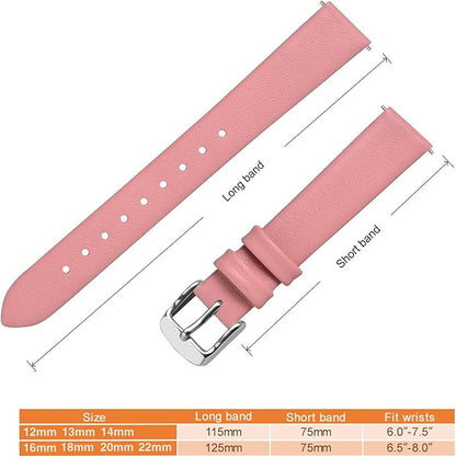 ANNEFIT Watch Bands for Men Women, Top Grain Leather Watch Strap with Quick Release, Band Width 12mm 13mm 14mm 16mm 18mm 20mm 22mm