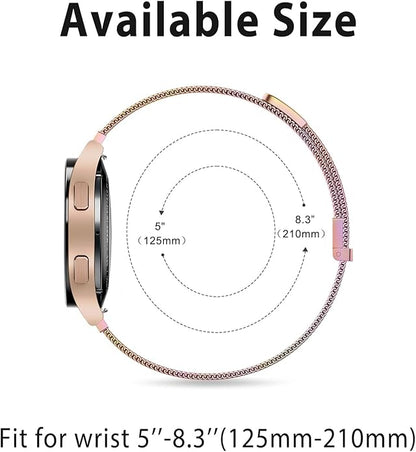 Vanjua 20mm 22mm Watch Band for Women Men, 20mm 22mm Quick Release Stainless Steel Metal Mesh Loop Adjustable Magnetic Replacement Wristbands Straps Bands